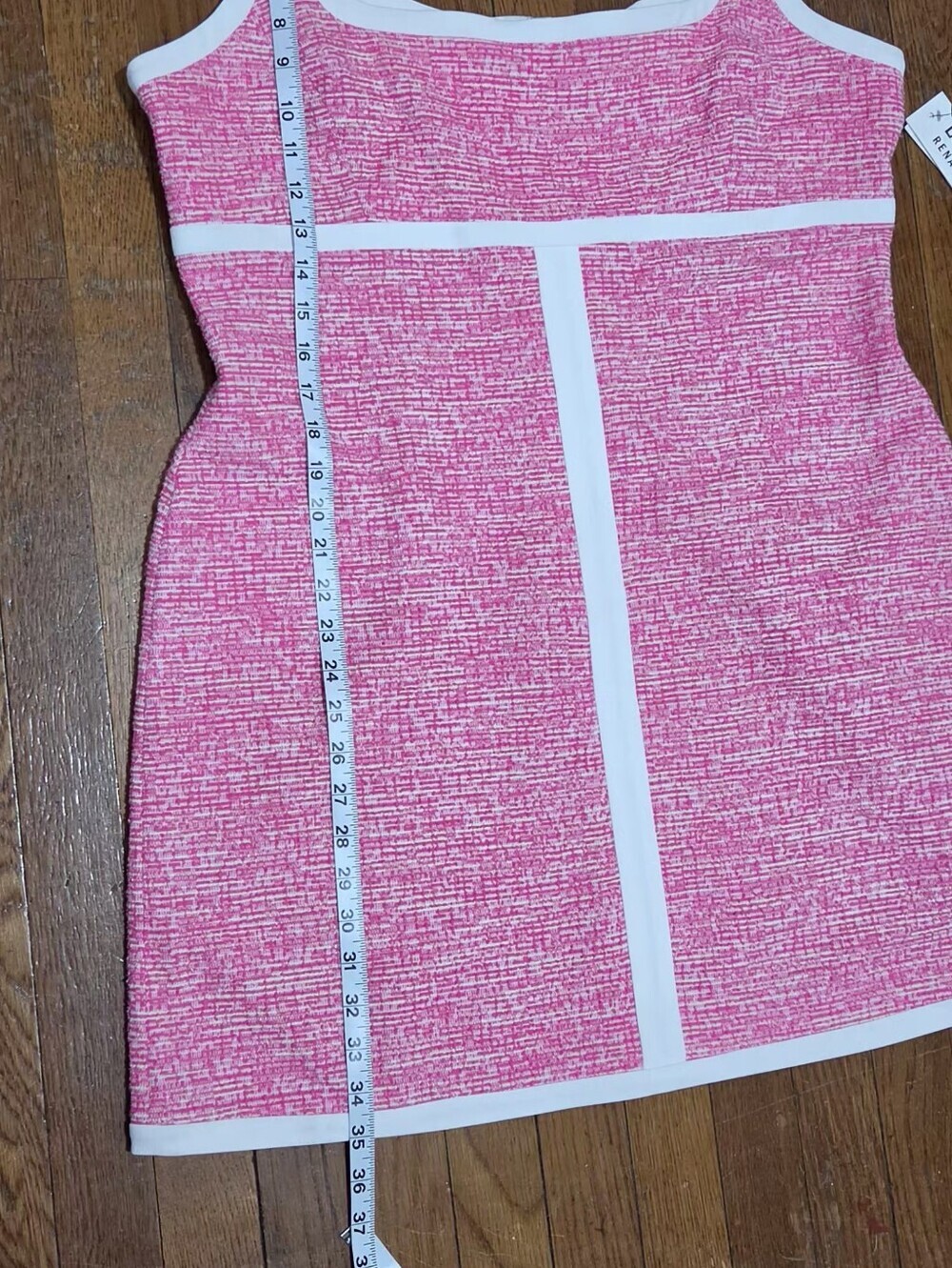 La Nouvelle Renaissance Pink Tweed Sleeveless Mini Dress NWT Size 16 - Picture 9 of 12